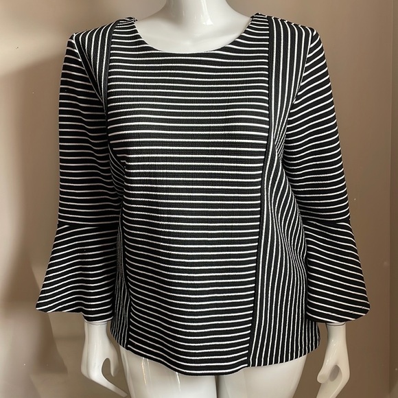 Karl Lagerfeld Striped Blouse, size 2X - Picture 3 of 6